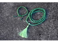 Green Onyx Prayer Beads Set – 108 Beads Mala & Bracelet