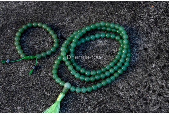 Green Onyx Prayer Beads Set – 108 Beads Mala & Bracelet
