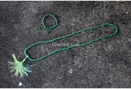 Green Onyx Prayer Beads Set – 108 Beads Mala & Bracelet