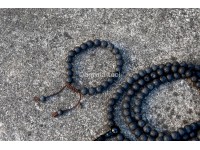 Lava Stone Prayer Beads Set – 108 Beads Mala & Bracelet
