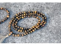 Tiger Eye Prayer Beads Set – 108 Beads Mala & Bracelet