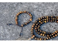 Tiger Eye Prayer Beads Set – 108 Beads Mala & Bracelet