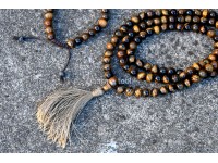 Tiger Eye Prayer Beads Set – 108 Beads Mala & Bracelet
