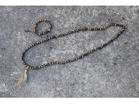 Tiger Eye Prayer Beads Set – 108 Beads Mala & Bracelet