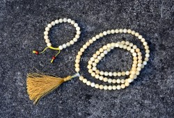 Yellow Calcite Prayer Beads Set – 108 Beads Mala & Bracelet