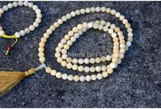 Yellow Calcite Prayer Beads Set – 108 Beads Mala & Bracelet