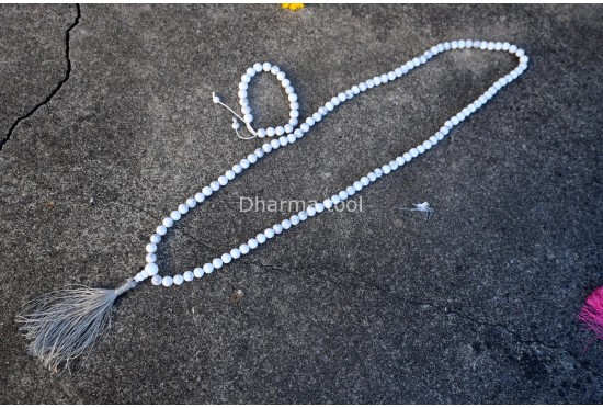 Howlite Prayer Beads Set – 108 Beads Mala & Bracelet