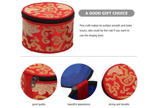 Brocade Carry Bag for Singing Bowls – Multiple Sizes & Colors