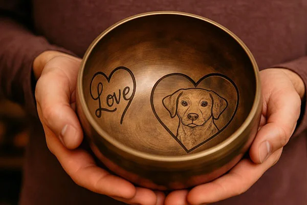 Personalized Tibetan Singing Bowl custom engraving