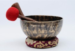 7-Inch Tibetan Singing Bowl – Tiger Eye Antique Finish for Meditation & Wellness