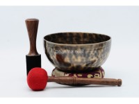 7-Inch Tibetan Singing Bowl – Tiger Eye Antique Finish for Meditation & Wellness