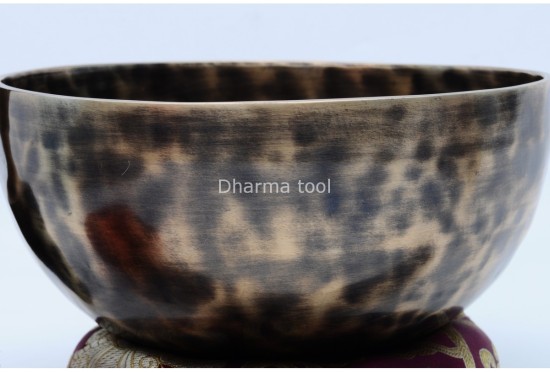 7-Inch Tibetan Singing Bowl – Tiger Eye Antique Finish for Meditation & Wellness