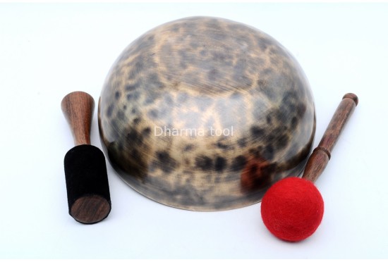9-Inch Tibetan Singing Bowl – Grounding & Deep Vibrational Wellness Bowl