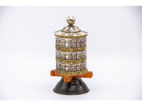8-Inch Table Top Prayer Wheel – 3-Line Mantra