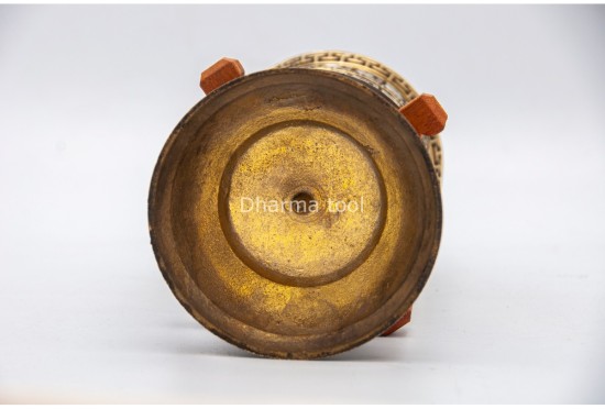 8-Inch Table Top Prayer Wheel – 3-Line Mantra