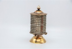 Table Top Tibetan Prayer Wheel – 10-Line Om Mani Mantra