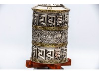 10-Inch Table Top Prayer Wheel – Eight Auspicious Symbols