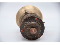 6.5-Inch Table Top Prayer Wheel – 3-Line Om Mani Mantra