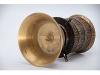 6.5-Inch Table Top Prayer Wheel – 3-Line Om Mani Mantra