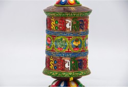 7 Inch Table Top Tibetan Prayer Wheel Eight Lucky Symbols