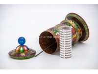 7 Inch Table Top Tibetan Prayer Wheel Eight Lucky Symbols