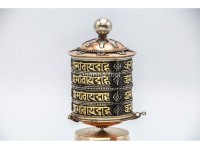 6 Inch Table Top Tibetan Prayer Wheel 4 Line Om Mani Mantra Handmade in Nepal