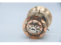 6 Inch Table Top Tibetan Prayer Wheel 4 Line Om Mani Mantra Handmade in Nepal