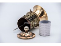 6 Inch Table Top Tibetan Prayer Wheel 4 Line Om Mani Mantra Handmade in Nepal