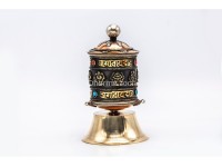 6 Inch Table Top Tibetan Prayer Wheel Eight Lucky Symbols