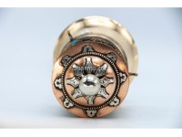 6 Inch Table Top Tibetan Prayer Wheel Eight Lucky Symbols