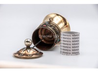 6 Inch Table Top Tibetan Prayer Wheel Eight Lucky Symbols