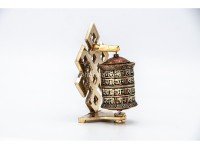 5-Inch Table Top Prayer Wheel – 4-Line Mantra & Endless Knot Base