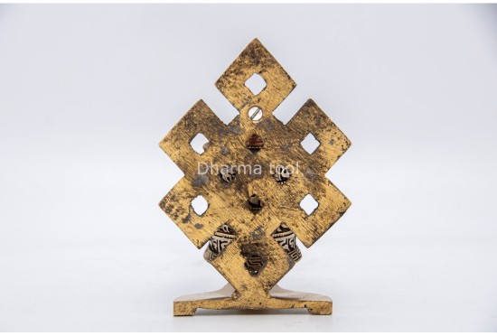 5-Inch Table Top Prayer Wheel – 4-Line Mantra & Endless Knot Base