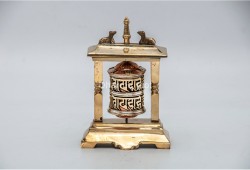 5.5 Inch Tibetan Prayer Wheel 2 Line Mantra Potala Gate Frame