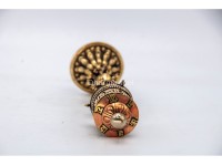 7.5 Inch Tibetan Prayer Wheel Vajra Brass Base