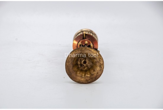 7.5 Inch Tibetan Prayer Wheel Vajra Brass Base
