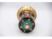 Tibetan Prayer Wheel – Eight Lucky Symbols & Stone Inlay
