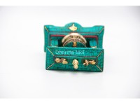 5.5 Inch Table Top Tibetan Prayer Wheel 2 Line Mantra Stone Inlay