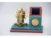 Prayer Wheel Pen Holder – Tibetan Desk Ornament