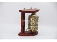 8 Inch Wall Hanging Tibetan Prayer Wheel 3 Line Mantra