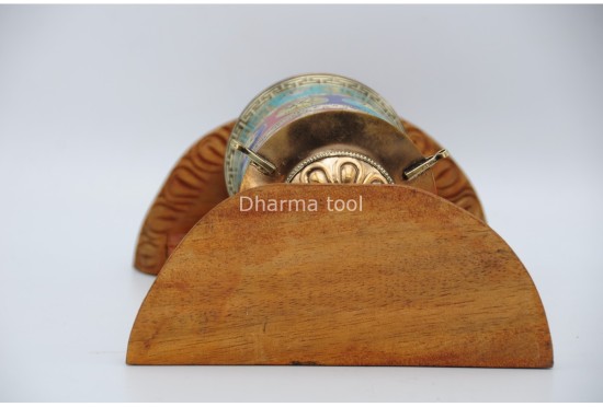 8 Inch Wall Hanging Tibetan Prayer Wheel Stone Setting Eight Lucky Symbols