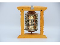 8 Inch Wall Hanging Tibetan Prayer Wheel Austamangal Symbols