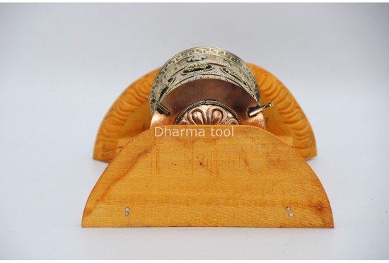 8 Inch Wall Hanging Tibetan Prayer Wheel Austamangal Symbols