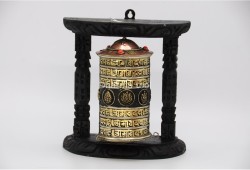 7.5-Inch Wall Hanging Tibetan Prayer Wheel – Austamangal Symbols