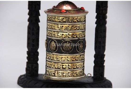 7.5-Inch Wall Hanging Tibetan Prayer Wheel – Austamangal Symbols