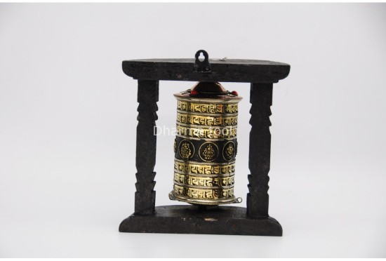 7.5-Inch Wall Hanging Tibetan Prayer Wheel – Austamangal Symbols