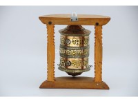 8-Inch Wall Hanging Tibetan Prayer Wheel – 2 Line Mantra