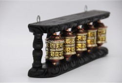 5-in-1 Tibetan Prayer Wheel – 13.5 Inch Wall Hanging or Tabletop