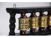 5-in-1 Tibetan Prayer Wheel – 13.5 Inch Wall Hanging or Tabletop