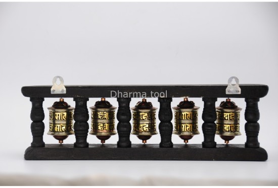 5-in-1 Tibetan Prayer Wheel – 13.5 Inch Wall Hanging or Tabletop